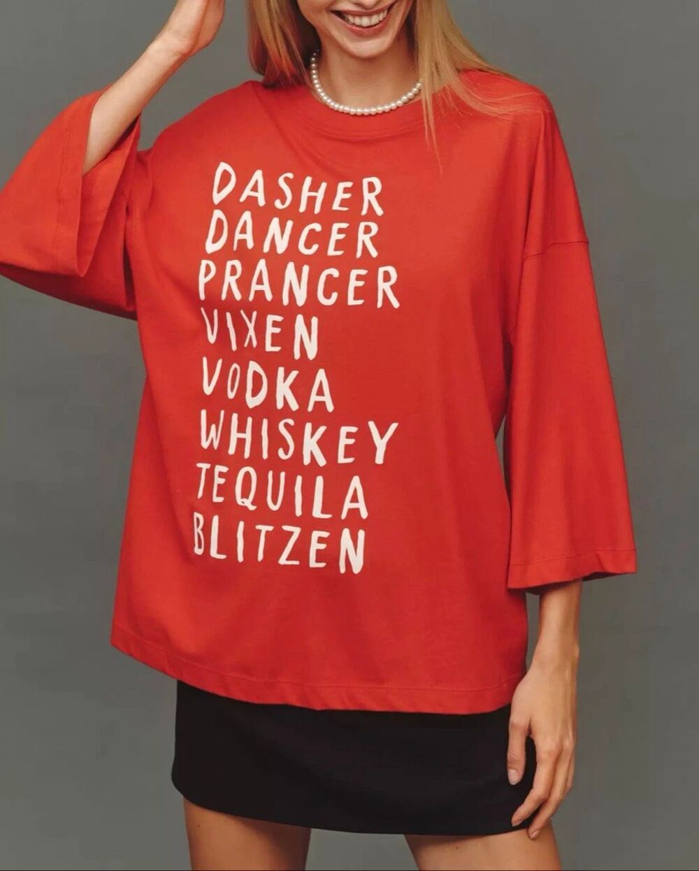 Anthropologie Maeve x Daniela Berkhout Vintage Locker-Fit Graphic T-Shirt size X